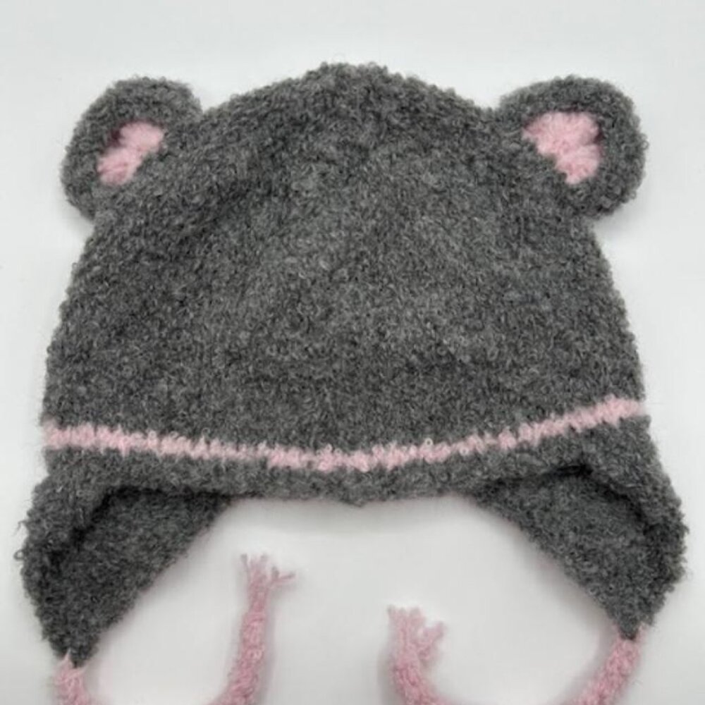 Woman Alpaca Bear Ears Beanie